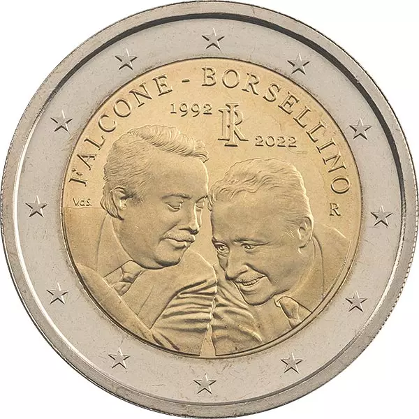 2 Euro Italien 30 Todestag Falcone/Borsellino 2022