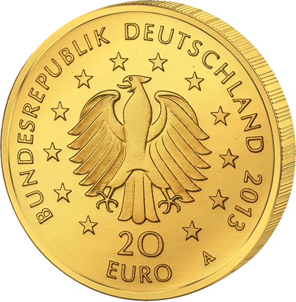20 Euro BRD Deutscher Wald Kiefer 2013 vorzüglich bis Stempelglanz