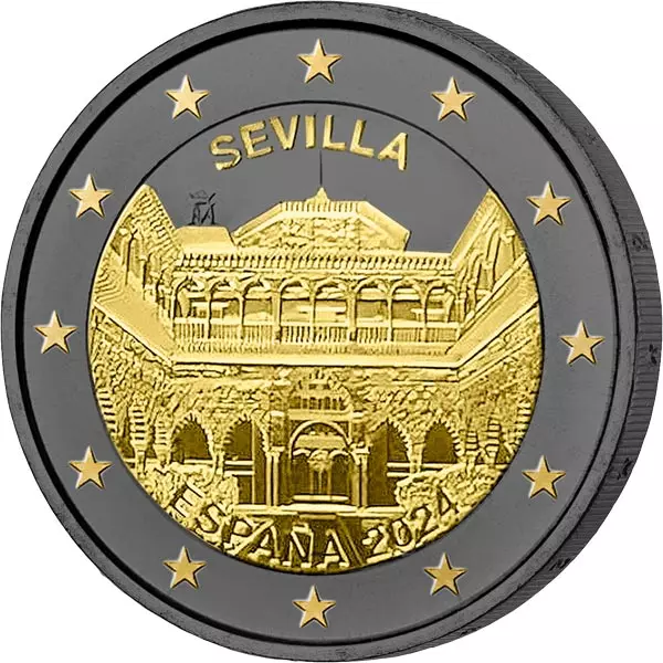 2 Euro Spanien UNESCO-Weltkulturerbe Kathedrale von Sevilla 2024 Golden Enigma Edition