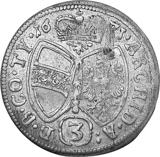 3 Kreuzer Römisch-Deutsches Reich Kaiser Leopold I. 1658 - 1705