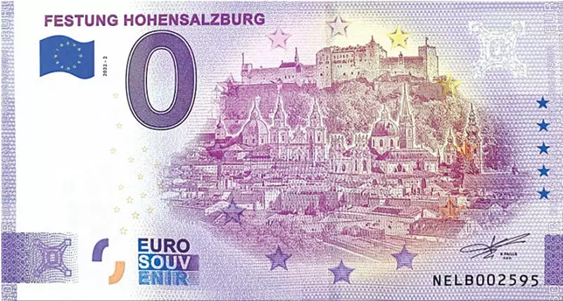 0-Euro-Banknote Österreich Festung Hohensalzburg 2022