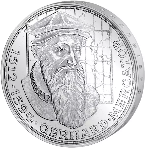 5 DM Münze BRD Gerhard Mercator 1969 Stempelglanz