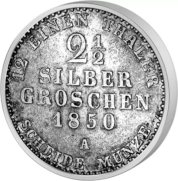 2 1/2 Silbergroschen Brandenburg-Preußen König Friedrich Wilhelm IV. 1842-1852