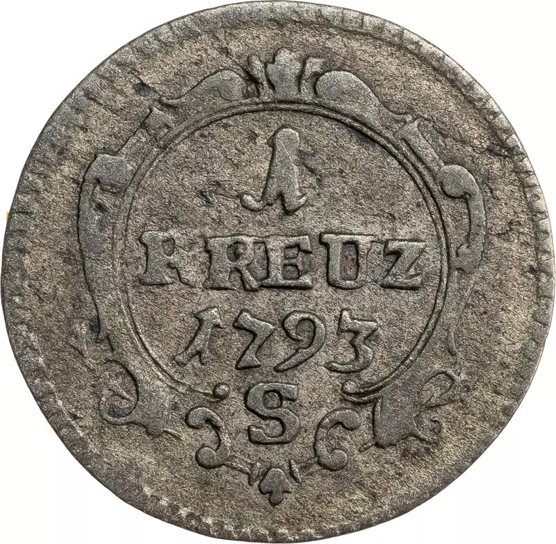 1 Kreuzer Brandenburg - Ansbach - Bayreuth König Friedrich Wilhelm II. 1792 - 1797