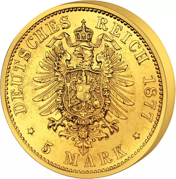 5 Mark Baden Großherzog Friedrich I. 1877