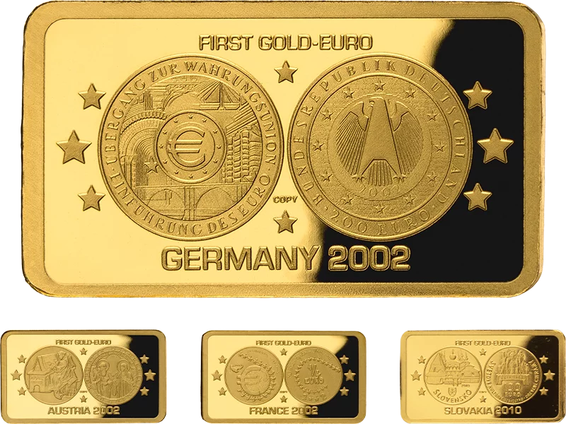 Goldbarren-Kollektion: History of Gold Euros