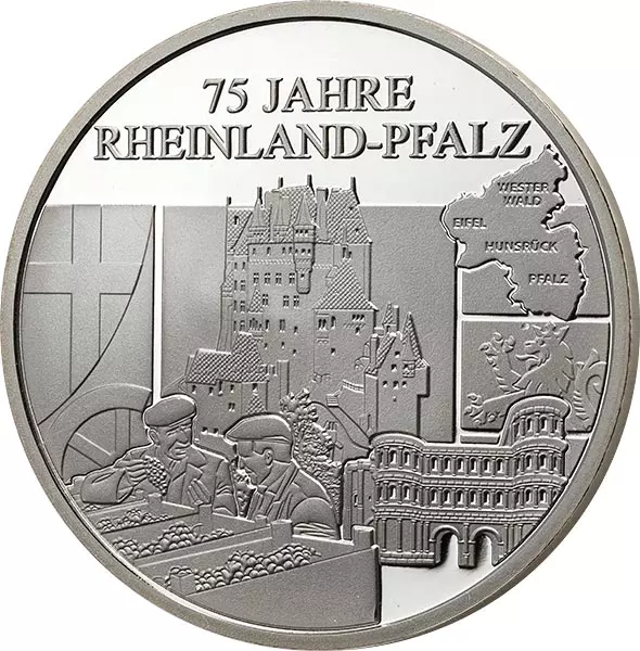 Gedenkprägung 75 Jahre Rheinland-Pfalz 2021 Gedenkprägung 75 Jahre Rheinland-Pfalz 2021