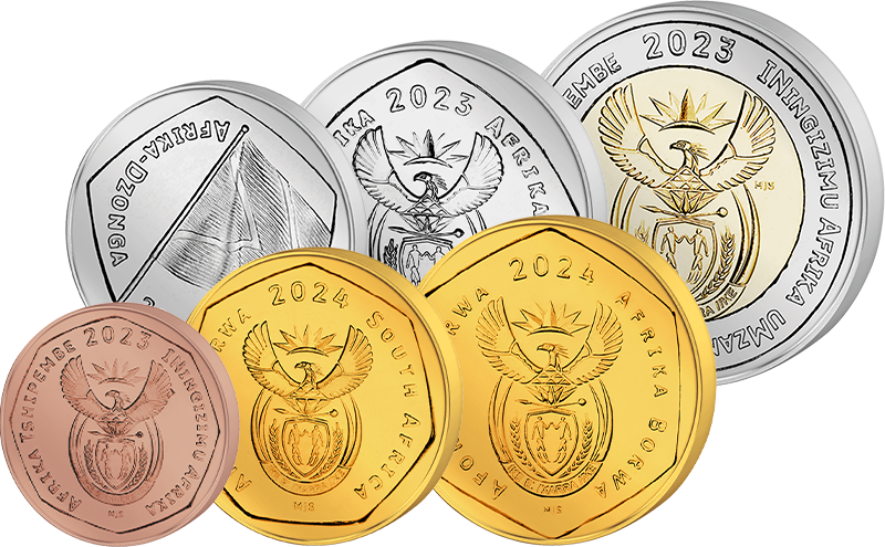 Kursmünzensatz Südafrika Sprachen und Natur 2023 - 2024