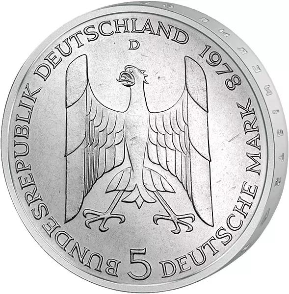 5 DM Münze BRD Gustav Stresemann 1978 5 DM Münze BRD Gustav Stresemann 1978