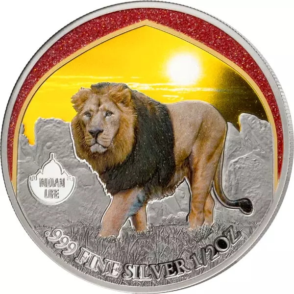 500 Francs Kamerun Mysterious Rhodium Indian Life - Asiatischer Löwe 2023