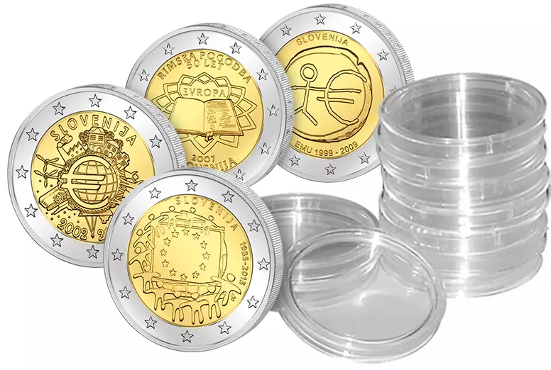 4 x 2 Euro Slowenien Gemeinschaftsausgaben