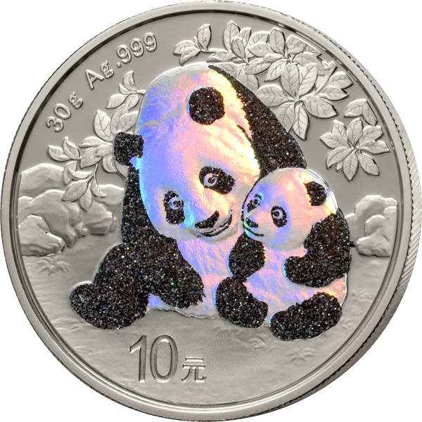 10 Yuan China Premium Panda Selection 2024 mit Silber-Hologramm