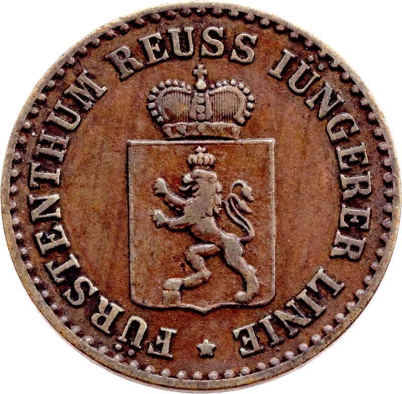1 Pfennig Reuß Fürst Heinrich XIV. 1868