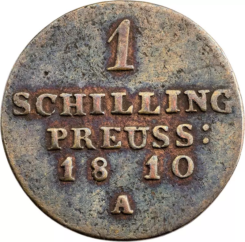 1 Schilling Brandenburg-Preußen Monogramm König Friedrich Wilhelm III. 1810