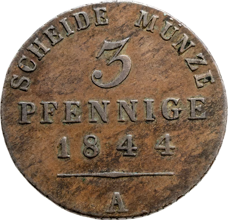 3 Pfennig Reuß-Schleiz Fürst Heinrich LXII. 1841 und 1844