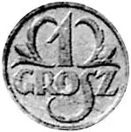 1 Grosz Polen Polnischer Adler 1939 sehr schön
