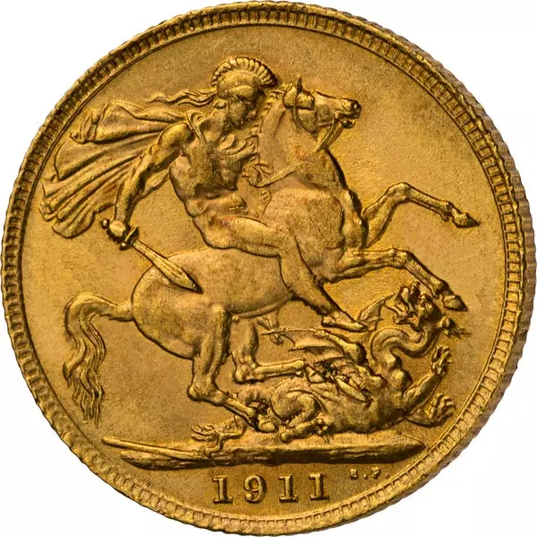 1 Sovereign Großbritannien King Georg V. JuW 1911-1925