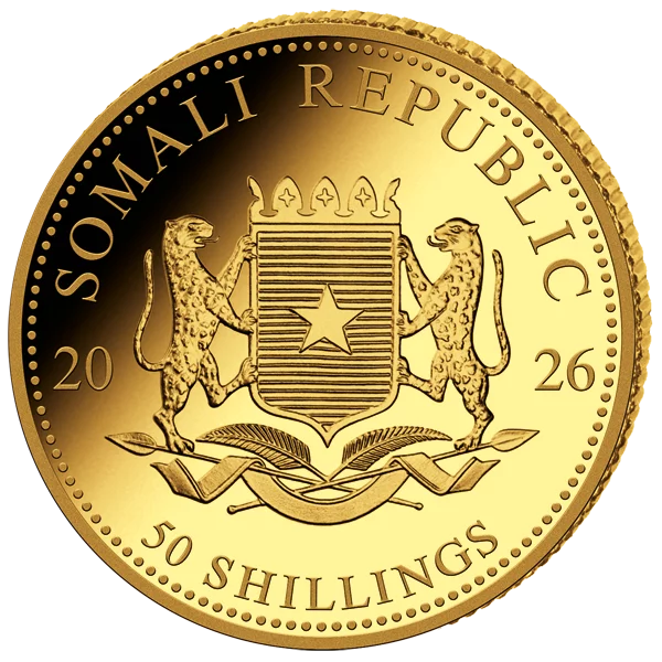 1/25 Unze Gold Somalia African Wildlife - Elefant 2026