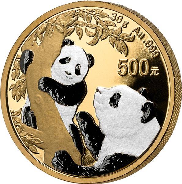 500 Yuan China Doppel Platin Edition Gold Panda 2021