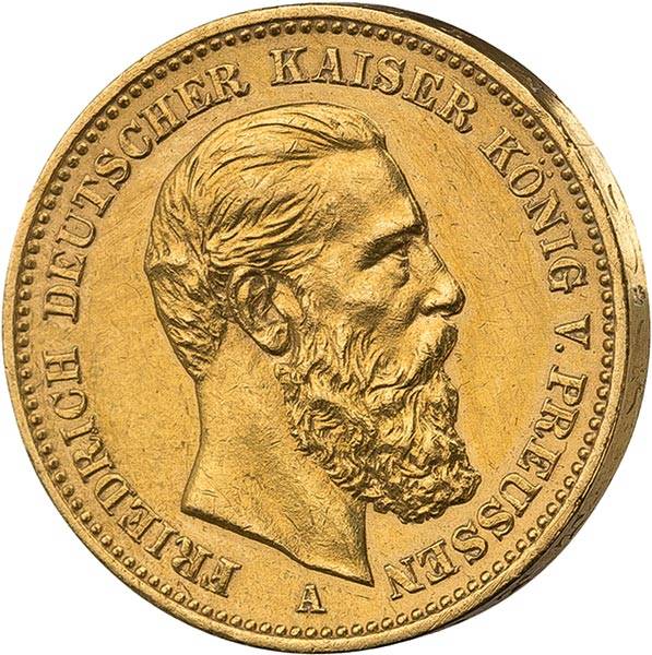 20 Mark Preußen Kaiser Friedrich III. 1888