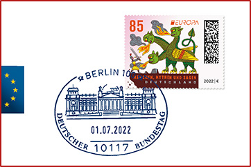 Jeder der 19 Numisbriefe trägt einen offiziellen Poststempel des jeweiligen Ausgabelandes sowie mindestens eine staatliche Sonderbriefmarke.