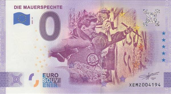 0-Euro-Banknote Die Mauerspechte 2019