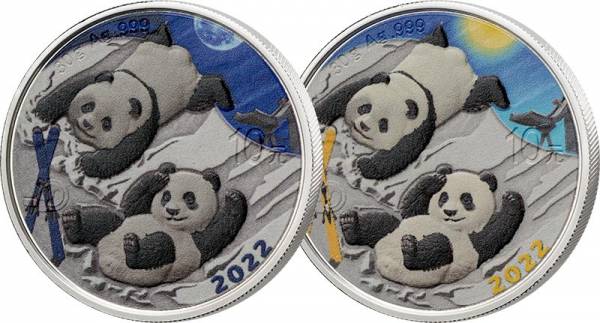 2 x 10 Yuan China Panda Day & Night Set 202"