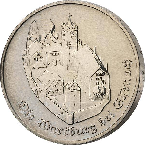 5 Mark DDR Die Wartburg bei Eisenach 1982