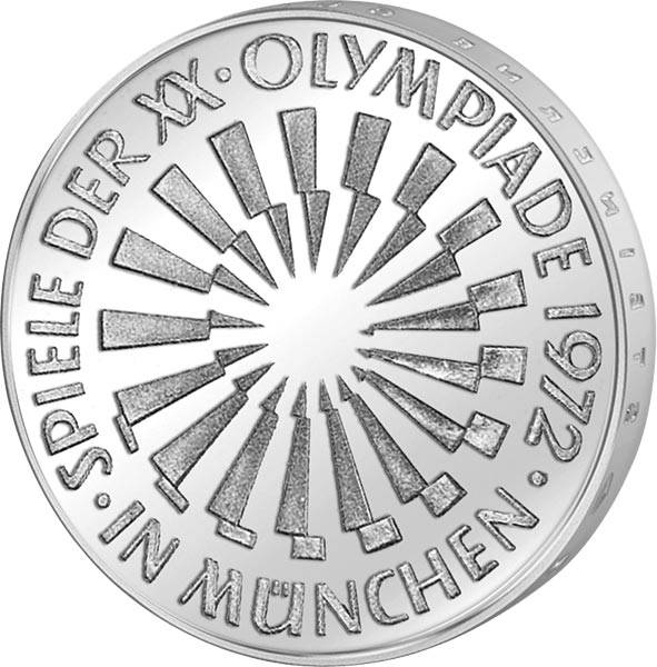 10 DM Münze BRD Olympiade München 1972