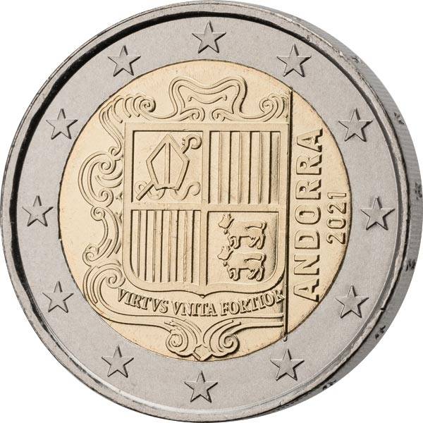 2 Euro Andorra Kursmünze 2021