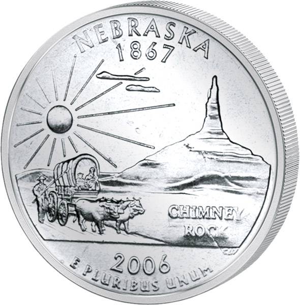 Quarter Dollar USA Nebraska 2006