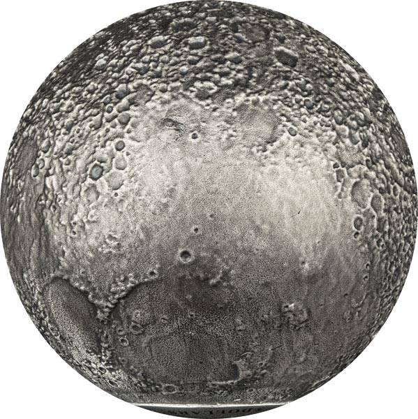 5 Dollars Barbados Spherical Coin - Der Mond 2023