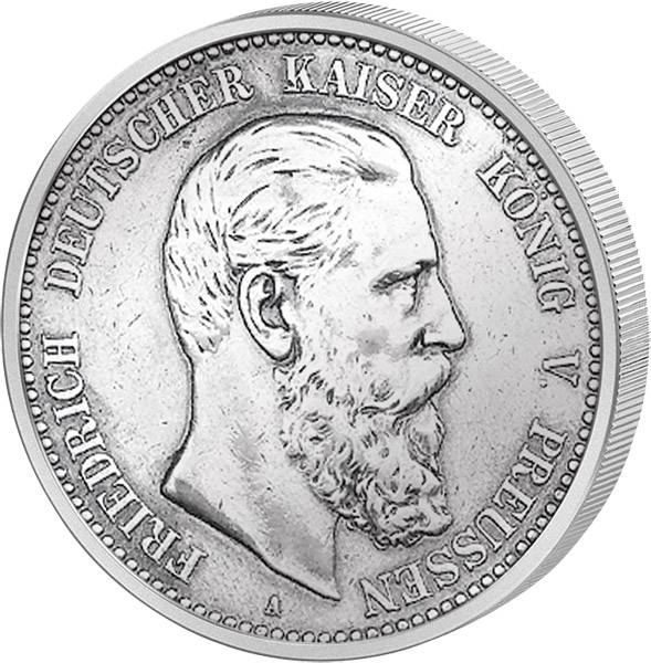 2 Mark Preußen Friedrich III. 1888 A Vorzüglich