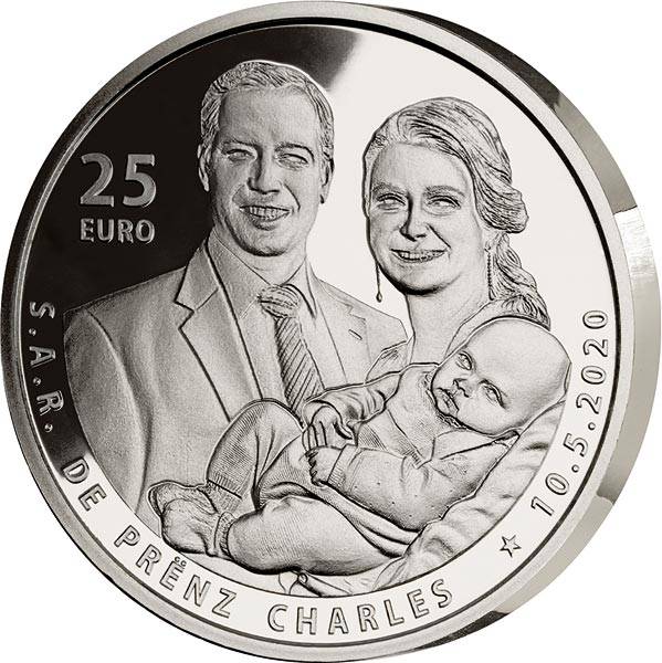 25 Euro Luxemburg Geburt Prinz Charles 2020