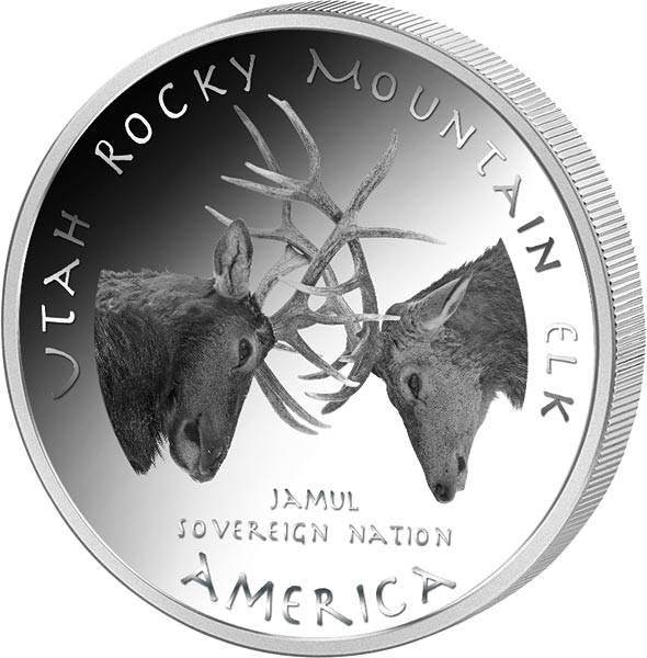 1 Dollar USA Native State Dollar Utah Paiute Rocky Mountain Elch 2021