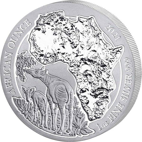 1 Unze Silber Ruanda Okapi 2021