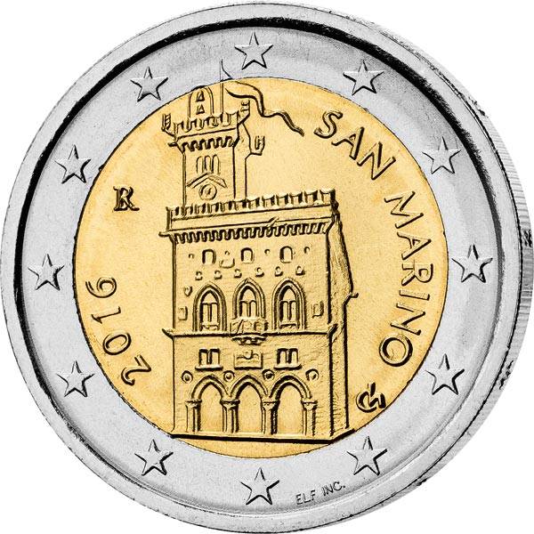 2 Euro San Marino Regierungspalast 2016