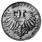 2 Mark Lübeck Wappen schmaler Adler 1901 Vorzüglich