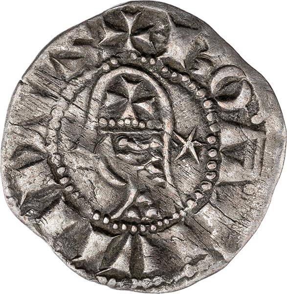 Denier Kreuzfahrerstaat Antiochia Fürst Bohemund III. 1163-1201