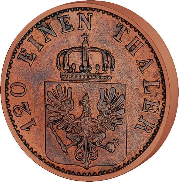 3 Pfennig Preußen König Wilhelm I.
