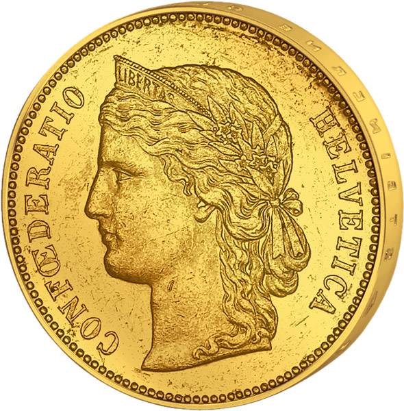 20 Franken  Schweiz Helvetia 1883-1896   vz-st
