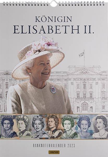 Banknotenkalender Queen Elisabeth II. 2023