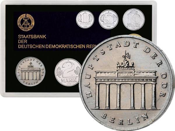 1 Pfennig - 5 Mark DDR Kursmünzensatz 1986