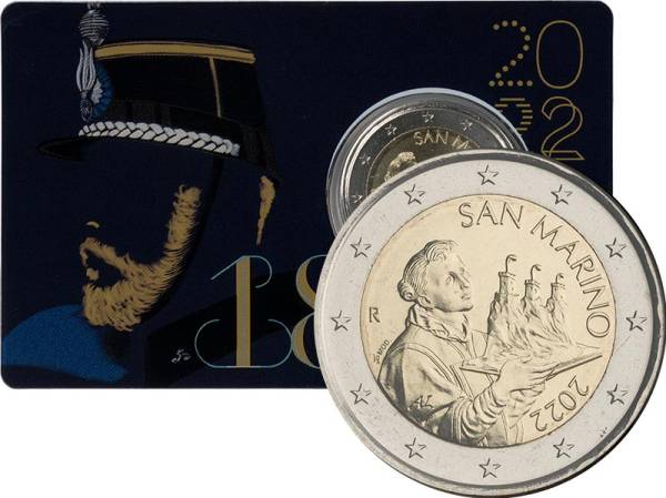 2 Euro San Marino Kursmünze - 180 Jahre Gendamerie 2022
