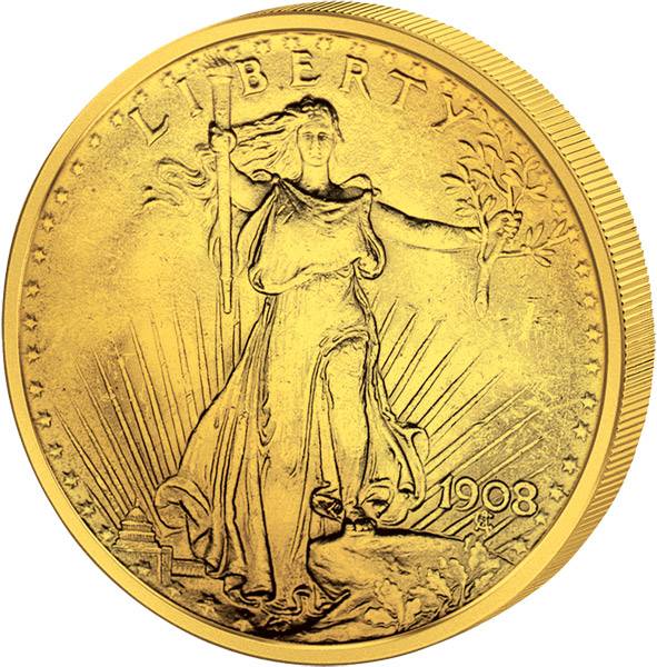 20 Dollars USA St. Gaudens 1907-1932 J.u.W. Vorzüglich