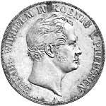 Doppeltaler Silber Friedrich Wilhelm 1841-42 Sehr schön