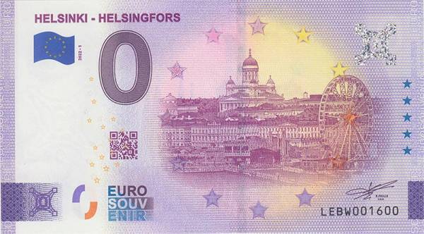 0-Euro-Banknote Finnland Helsinki 2022