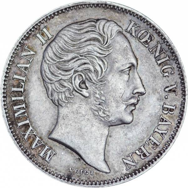 1/2 Gulden Bayern König Maximilian II. 1848-1864 ss-vz