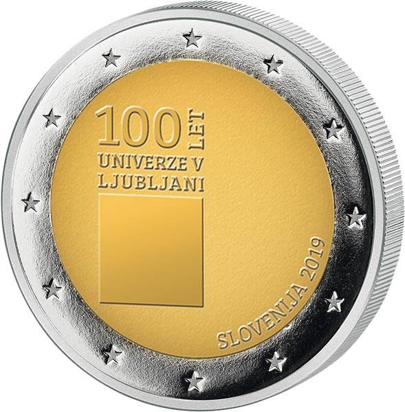 2 Euro Slowenien 100. Jahre Universität Ljubjana 2019