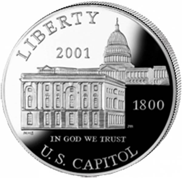 1 Dollar USA Kapitol Besucherzentrum 2001 Polierte Platte (PP)